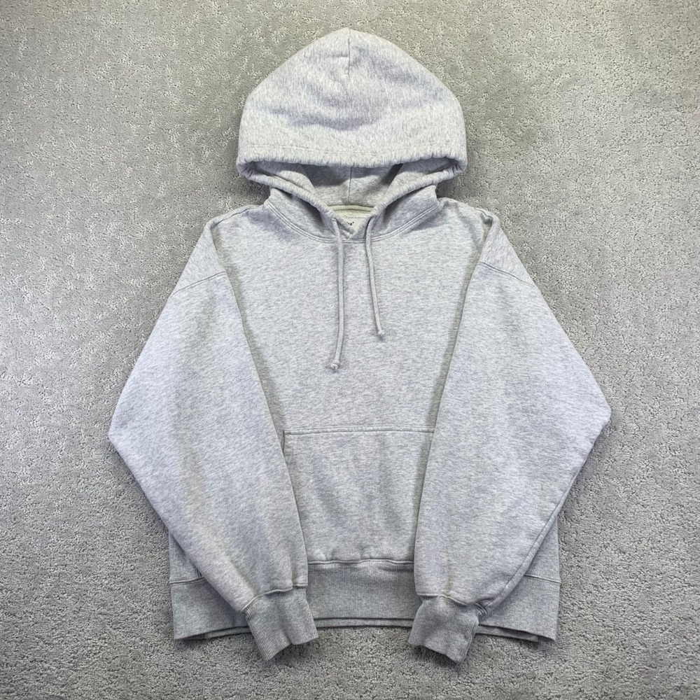 TNA Hoodie Womens Size 1 Gray Sweatshirt Fleece Pullover Blank‎ Aritzia Cozy